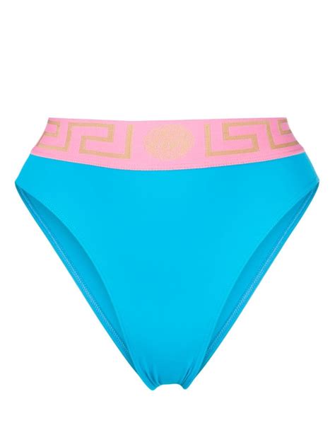 versace blue bikini|versace high waist bikini bottom.